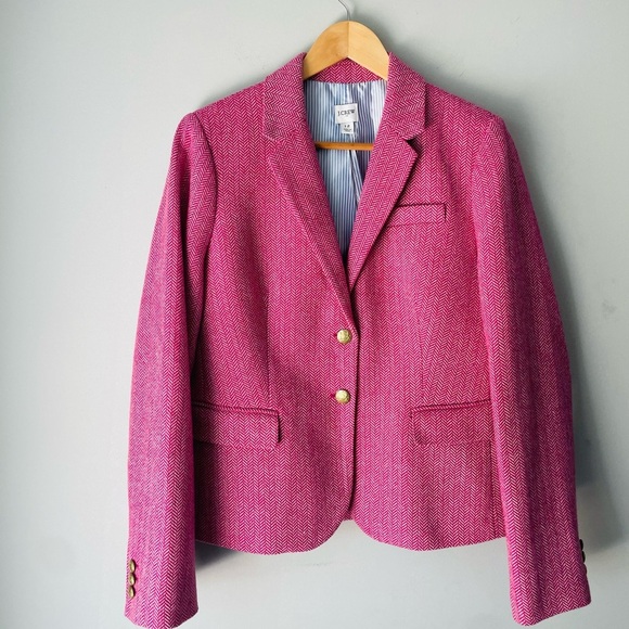 J. Crew Jackets & Blazers - J. Crew Pink Herringbone Tweed Blazer